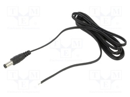Cable; 2x0.5mm2; DC 5,5/2,1 plug; straight; black-gray,black