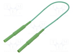 Test lead; silicone; 0.5m; green; 16A; 6kVDC; Max contact res: 9mΩ