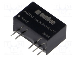 Converter: DC/DC; 2W; Uin: 14.5÷15.5V; Uout: 9VDC; Uout2: -9VDC; SIP7