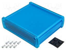 Enclosure: multipurpose; X: 146.6mm; Y: 129mm; Z: 41.6mm; blue