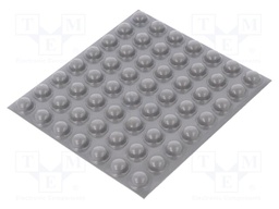 Self-adhesive foot; H: 5.1mm; grey; polyurethane; Dim: Ø11.2mm