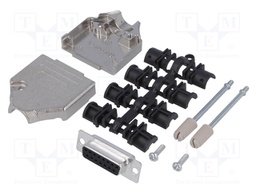 D-Sub; PIN: 15; plug; female; stamped and formed contacts