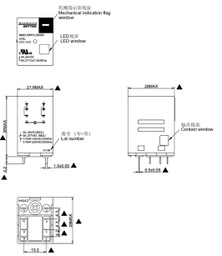 Relay: electromagnetic industrial; DPDT; 24VDC; Icontacts max: 5A