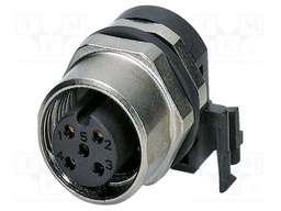 Connector: M12; socket; PIN: 5; female; 60V; angled; IP67; THR; A code