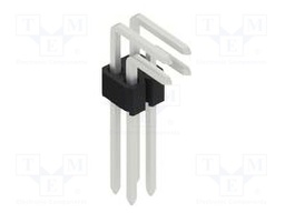 Connector: pin strips; pin header; male; PIN: 4; 1.27mm; THT; 2x2