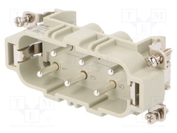 Connector: HDC; male; HSB; PIN: 6; 6+PE; size 6; 35A; 400V; 1.5÷6mm2