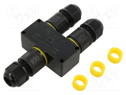 Connector: AC supply; snap-on; IP68; Body: black