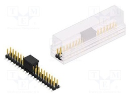 Connector: pin strips; pin header; male; PIN: 38; 2.54mm; SMT; 2x19