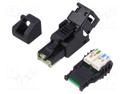 Plug; RJ45; PIN: 8; Cat: 6a; with protective cap,unshielded