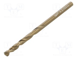 Drill bit; for metal; Ø: 4mm; high speed steel cobalt HSS-Co