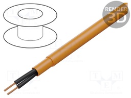 Wire; PUR-ORANGE-OZ; 2x0,75mm2; unshielded; 300/500V; PUR; Cu
