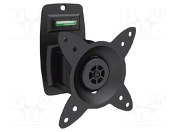 Holder; for wall mounting; 15kg; 27"; black; Dim: 140x80x64mm