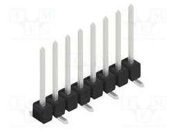 Connector: pin strips; pin header; male; PIN: 8; 2.54mm; SMT; 1x8