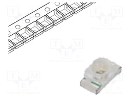 LED; SMD; 0603; yellow green; 80÷130mcd; 1.6x0.8x0.95mm; 35°; 20mA