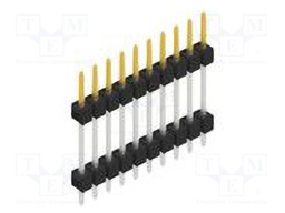 Connector: pin strips; pin header; male; PIN: 10; 2.54mm; THT; 1x10