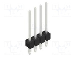 Connector: pin strips; pin header; male; PIN: 4; 2.54mm; THT; 1x4