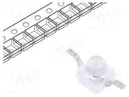 IR transmitter; 850nm; transparent; 50mW; 20°; SMD; 100mA