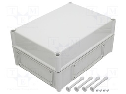 Enclosure: wall mounting; X: 280mm; Y: 380mm; Z: 180mm; EK; grey; IK08