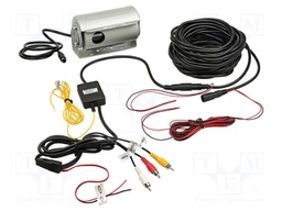 Rear view camera; 115°; silver; 12VDC; Kit: camera; screw; -20÷75°C