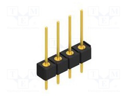 Connector: pin strips; pin header; male; PIN: 4; 2.54mm; THT; 1x4