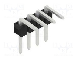 Connector: pin strips; pin header; male; PIN: 4; 2.54mm; THT; 1x4