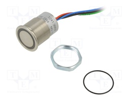 Vandal Resistant Switch, PSE Series, 22.3 mm, SPST-NO, Momentary, Flush, Natural