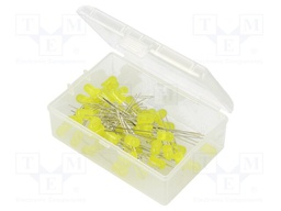 Kit: LED; 5mm; THT; 50pcs; yellow; 3÷15V; Kit: LED diode yellow x50