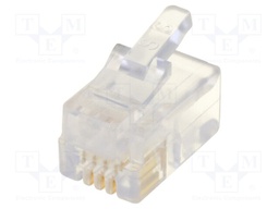 Plug; RJ9; PIN: 4; Layout: 4p4c; IDC,crimped; for cable