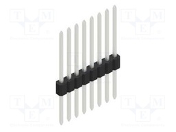 Connector: pin strips; pin header; male; PIN: 8; 1.27mm; THT; 1x8