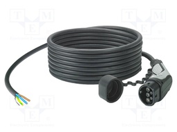 Cable: eMobility; 250V; 8kW; wires,Type 2; IP44; 8m; 32A; -40÷50°C