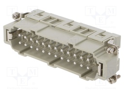 Connector: HDC; male; CSE; PIN: 24; 24+PE; size 104.27; 16A; 500V