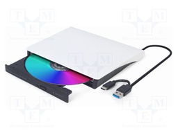 External DVD drive; white,black; DC,USB A plug,USB C plug