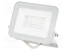 Lamp: LED flood light; 30W; 230VAC; white cold; 115°; 6500K; 25000h