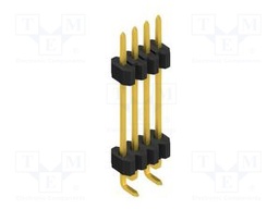 Connector: pin strips; pin header; male; PIN: 4; 1.27mm; SMT; 1x4