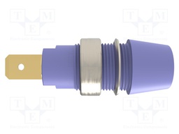 Socket; 4mm banana; 32A; 1kV; violet; gold-plated; screw; insulated