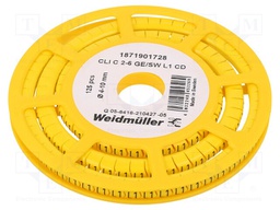 Markers for cables and wires; yellow; Character colour: black