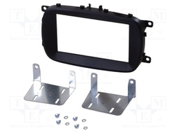 Radio frame; Fiat; 2 DIN; black