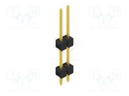 Connector: pin strips; pin header; male; PIN: 2; 2.54mm; THT; 1x2