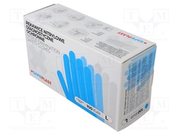 Protective gloves; Size: L; blue; nitryl; 100pcs.