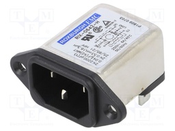 Connector: AC supply; socket; male; 6A; 250VAC; IEC 60320; -25÷85°C