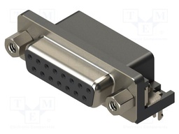 Connector: D-Sub; PIN: 15; socket; female; straight; THT; MHDR
