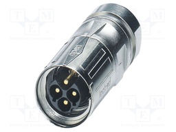 Connector: M17; plug; ST; PIN: 7; 630V; 14A; shielded; IP67; 6+PE