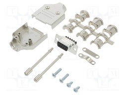 D-Sub; PIN: 9; female; shielded; straight; screw terminal; UNC4-40