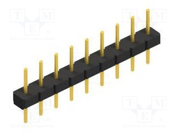 Connector: pin strips; pin header; male; PIN: 9; 2.54mm; THT; 1x9