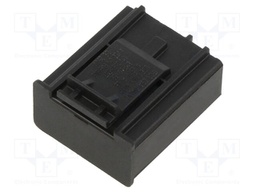 Fuse holder; cylindrical fuses; 6.3x32mm; snap-fastener; black