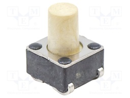 Microswitch TACT; SPST-NO; Pos: 2; 0.05A/12VDC; SMT; none; 2.6N