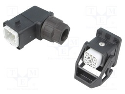 Connector: HDC; Type: with cable gland; Pitch: 1x screw (21x21mm)