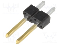 Connector: pin strips; pin header; PIN: 2; male; BERGSTIK II; FCI