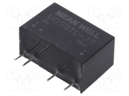 Converter: DC/DC; 1W; Uin: 4.5÷5.5V; 15VDC; Iout: 67mA; SIP7; 4.2g