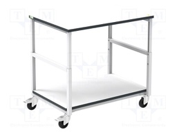 Trolley; ESD; W: 1000mm; D: 700mm; steel; light grey; 10kΩ÷100MΩ